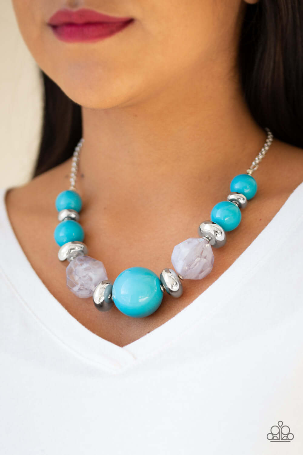 Paparazzi Accessories ✽ Daytime Drama - Blue Necklace✽Flat Rate Ship $4.50✽ - Image #2