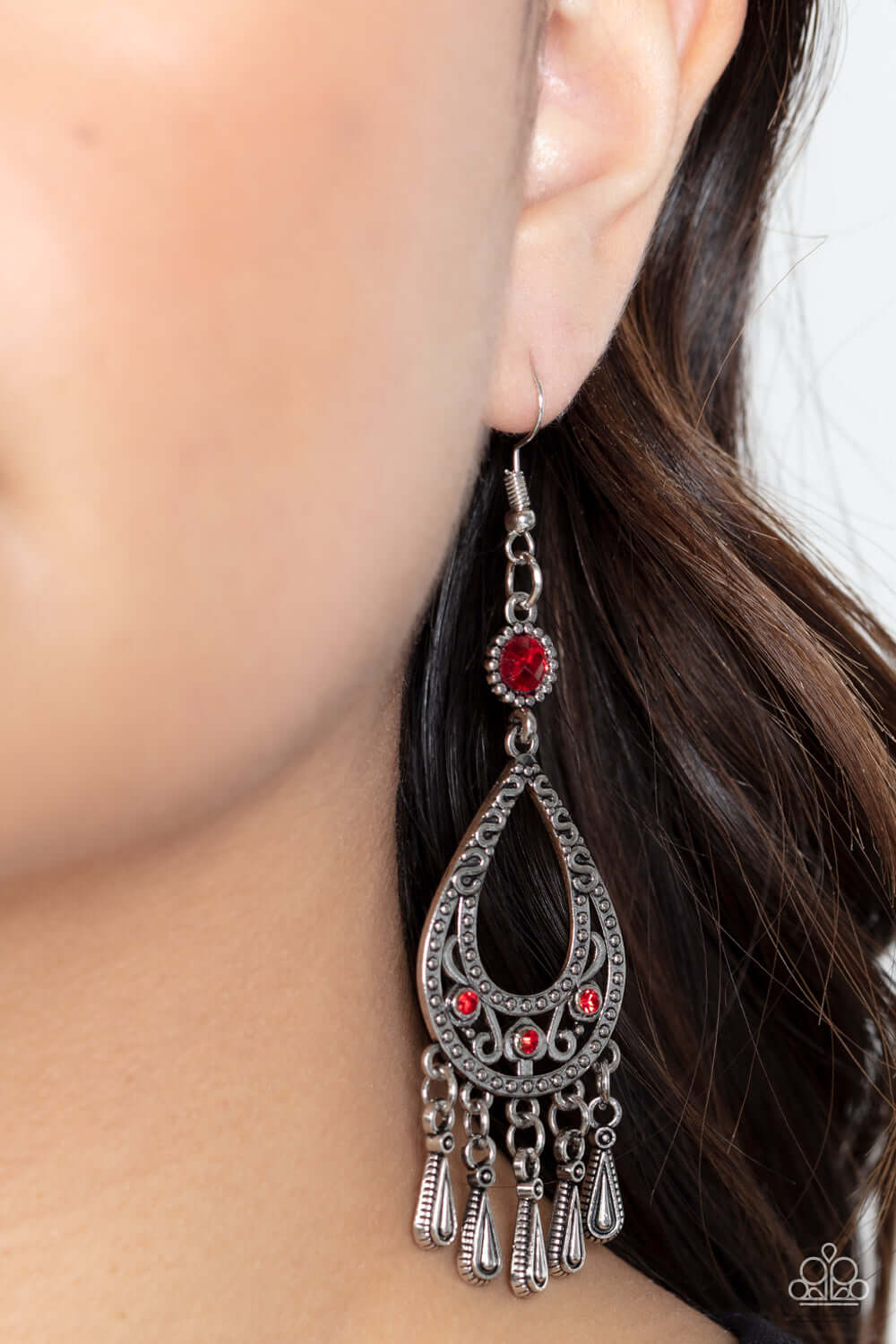 Paparazzi Accessories ❋Viva la DIVA - Red Earrings❋ Flat Rate Ship $4.50❋ - Image #2