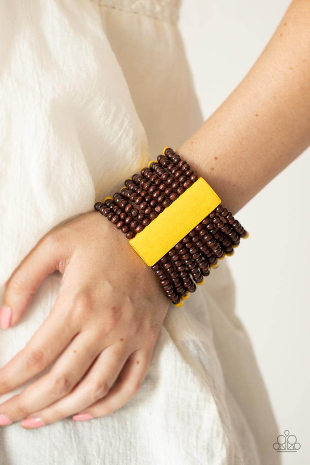 Paparazzi Accessories ❋Tropical Trendsetter - Yellow Bracelet❋ Flat Rate Ship $4.50❋ - Image #2