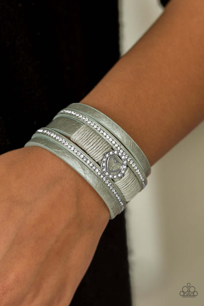 Paparazzi Accessories ❋It Takes Heart - Green Bracelet❋ Flat Rate Ship $4.50❋ - Image #2