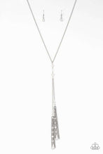 Load image into Gallery viewer, brought-to-you-by-blingflingbykat-timeless-tassels-silver-necklace-paparazzi-accessories-
