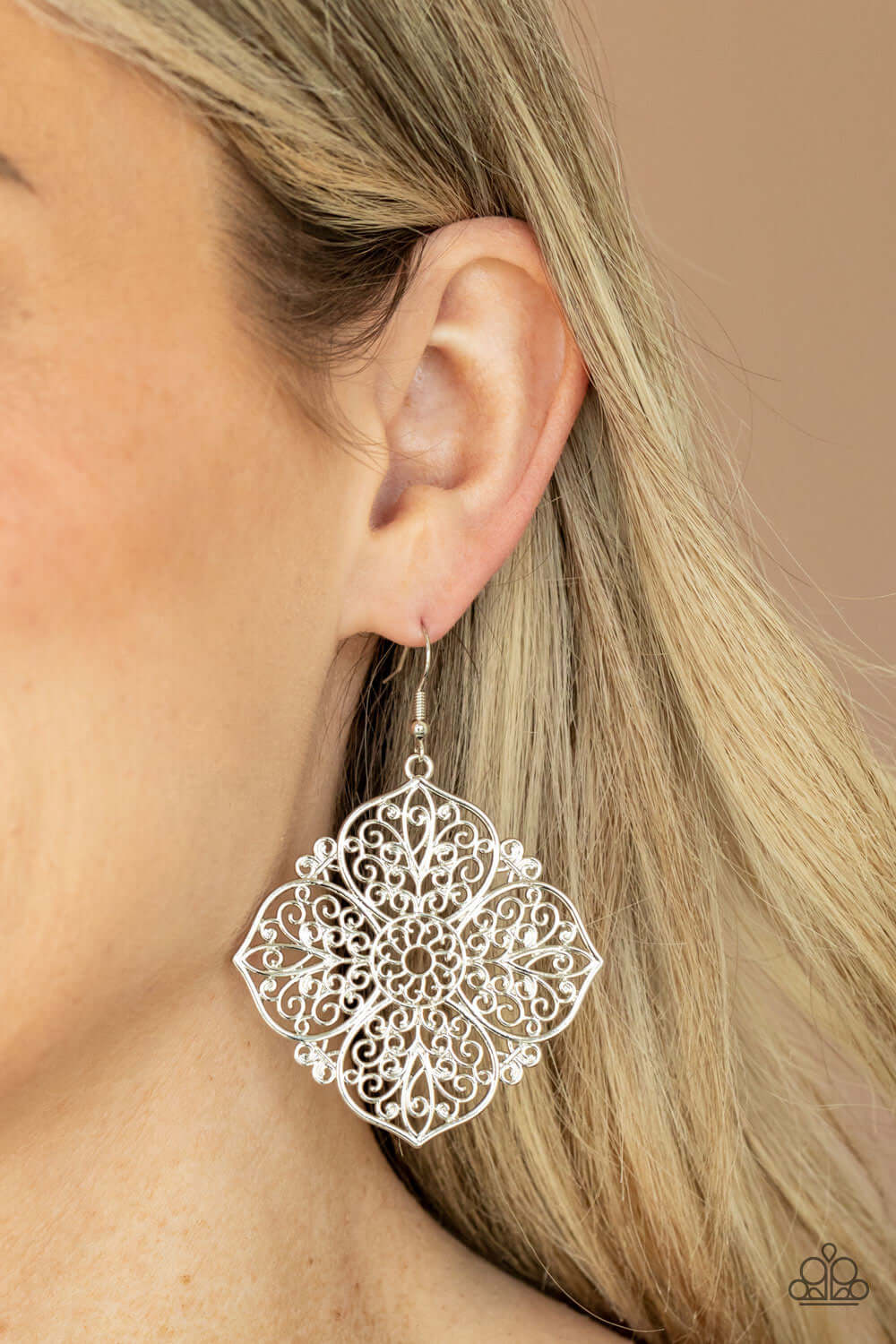 Paparazzi Accessories ❋Dubai Detour - Silver Earrings❋ Flat Rate Ship $4.50❋ - Image #2