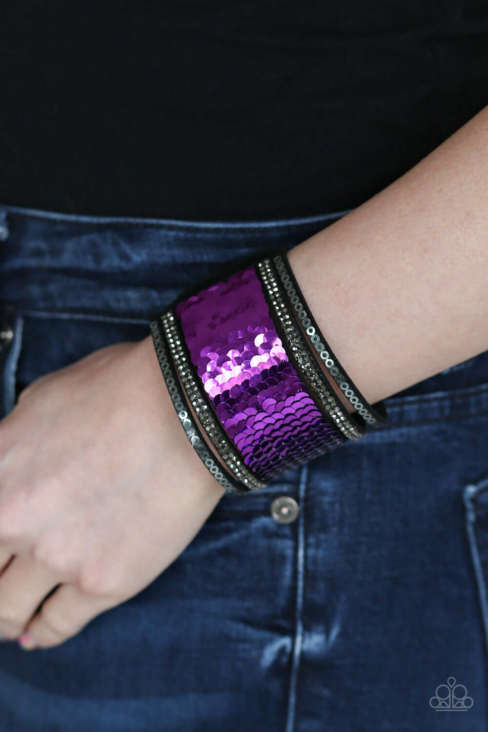 Paparazzi Accessories ✽ Heads Or MERMAID Tails - Purple Bracelet✽Flat Rate Ship $4.50✽ - Image #3