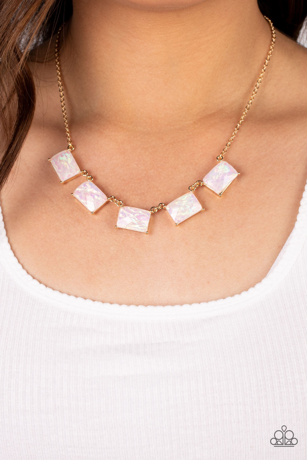 Paparazzi Accessories ❋Opalescent Oblivion - Gold Necklace❋ Flat Rate Ship $4.50❋ - Image #2