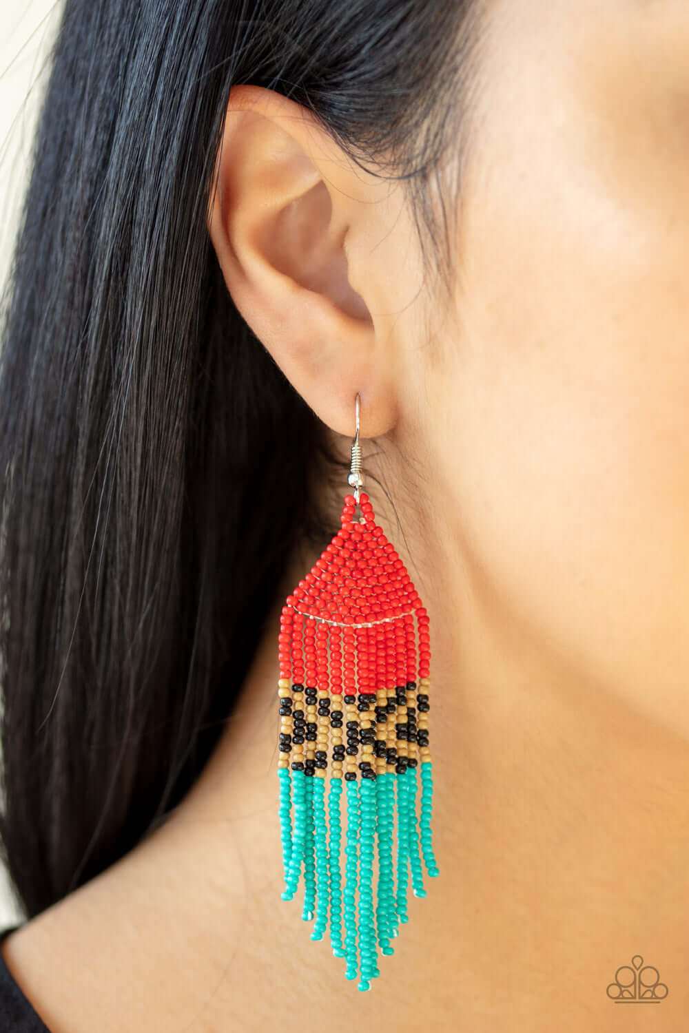 Paparazzi Accessories ✽ Beautifully BEADazzling- Red Earrings✽Flat Rate Ship $4.50✽ - Image #2