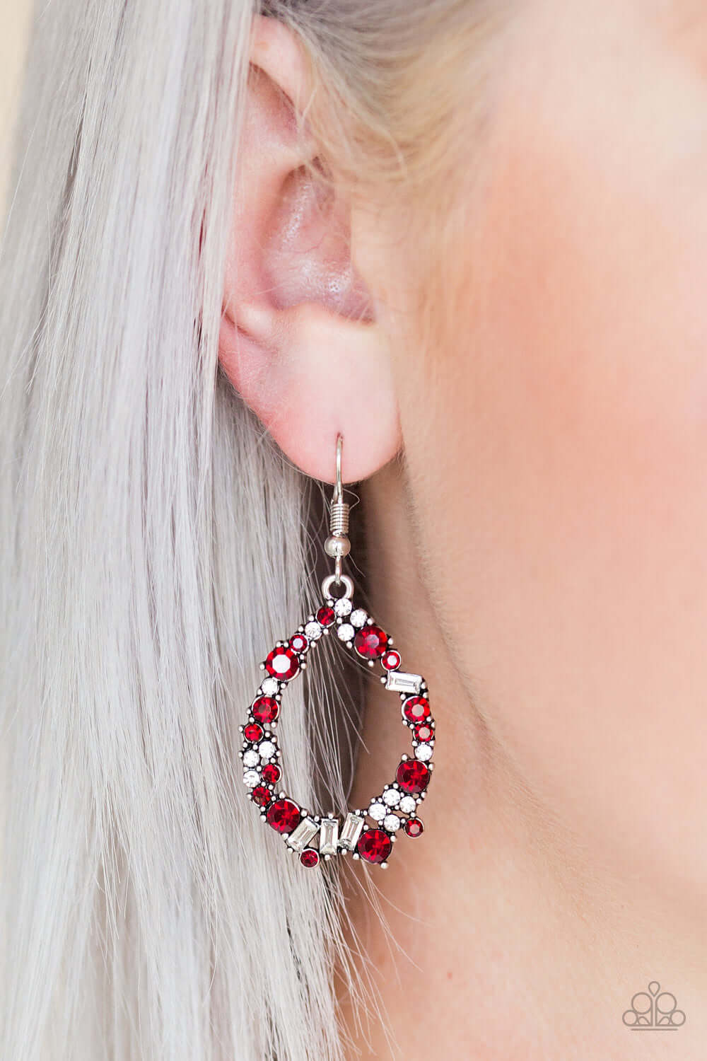 Paparazzi Accessories ✽ Crushing Couture - Red Earrings✽Flat Rate Ship $4.50✽ - Image #2