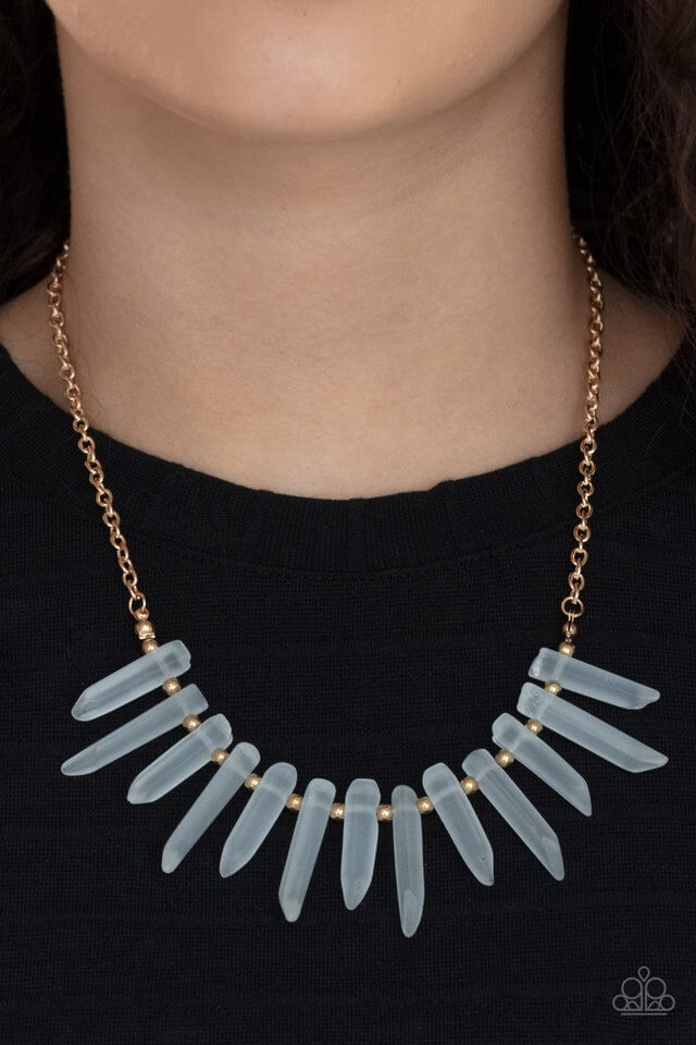Paparazzi Accessories ❋Ice Age Intensity - Gold Necklace❋ Flat Rate Ship $4.50❋ - Image #2