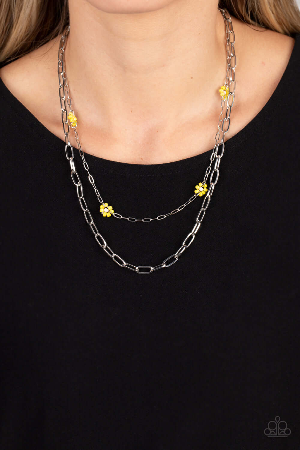 Paparazzi Accessories ❋Bold Buds - Yellow Necklace❋ Flat Rate Ship $4.50❋ - Image #2