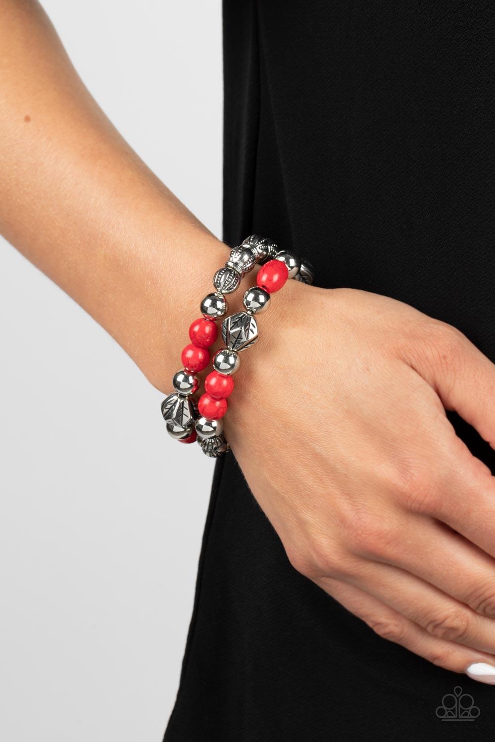 Paparazzi Accessories ❋Sagebrush Saga - Red Bracelet❋ Flat Rate Ship $4.50❋ - Image #2