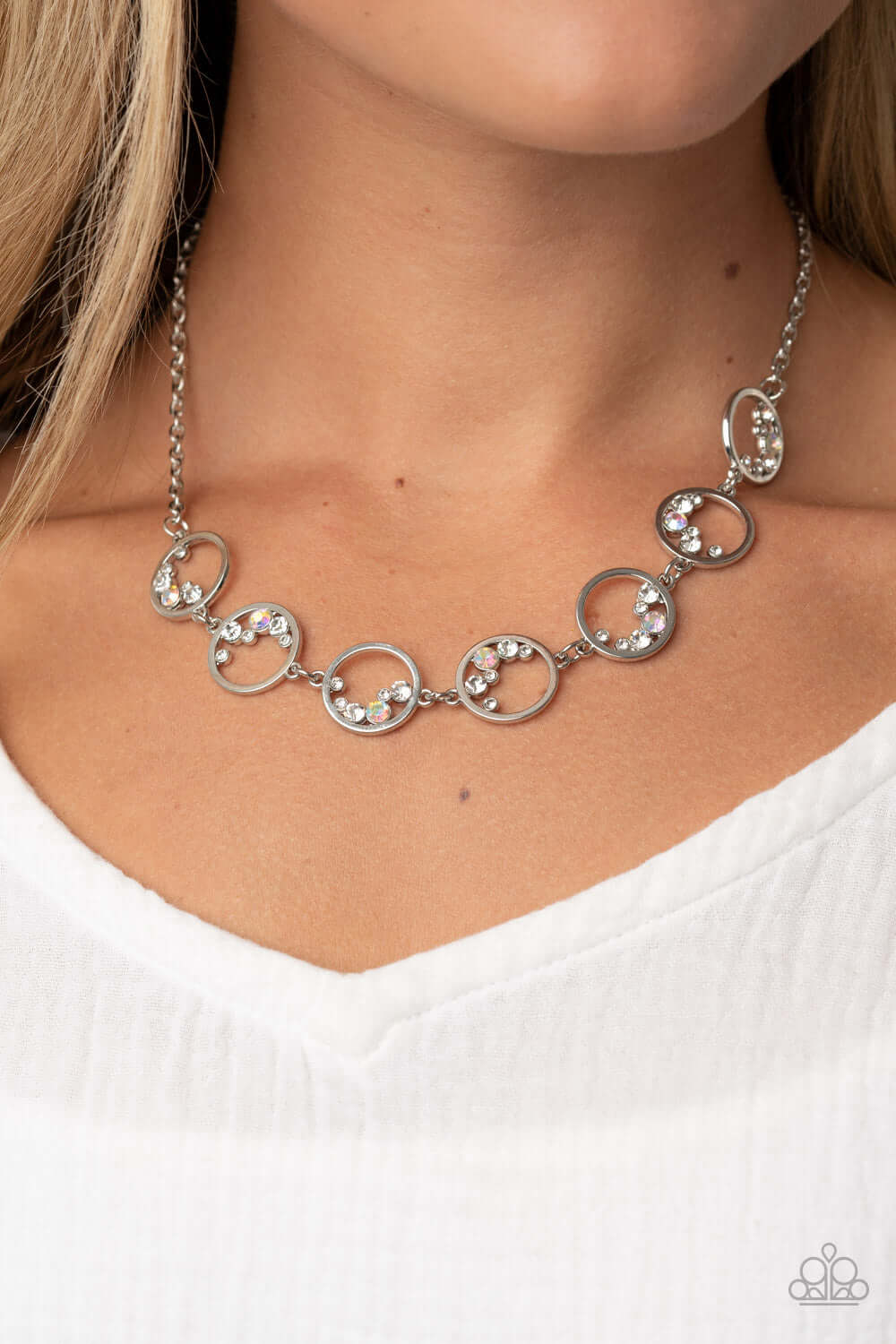 Paparazzi Accessories ❋Blissfully Bubbly - White Necklace❋ Flat Rate Ship $4.50❋ - Image #2