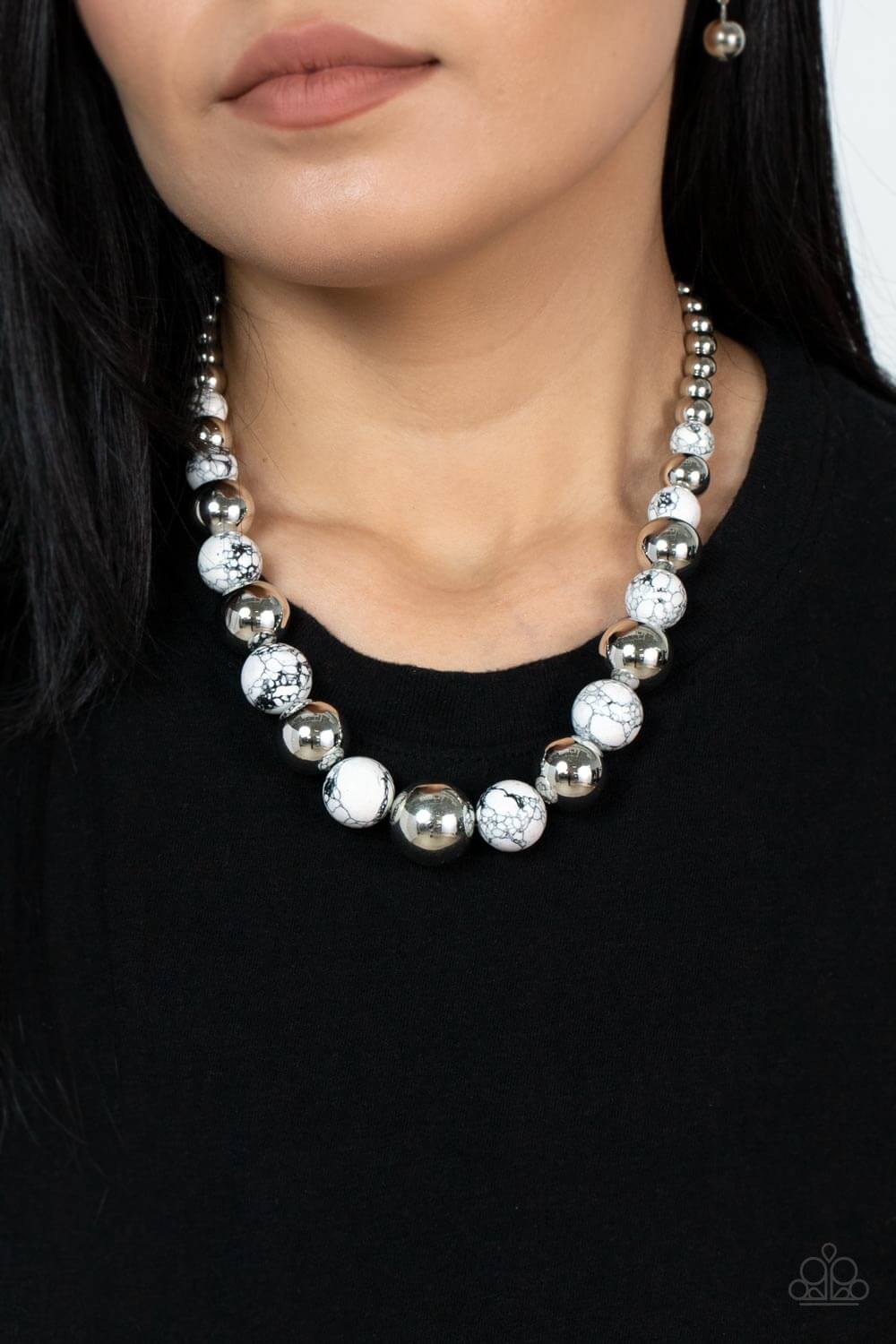 Paparazzi Accessories ❋Stone Age Adventurer - White Necklace❋ Flat Rate Ship $4.50❋ - Image #2