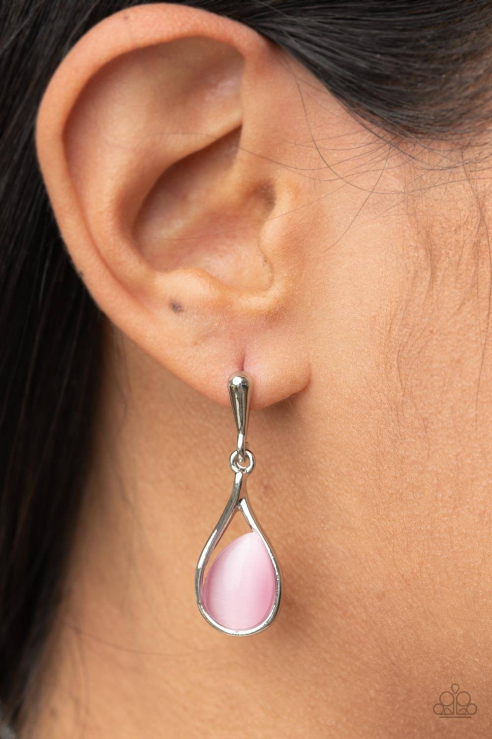Paparazzi Accessories ❋Pampered Glow Up - Pink Post Earrings❋ Flat Rate Ship $4.50❋ - Image #2
