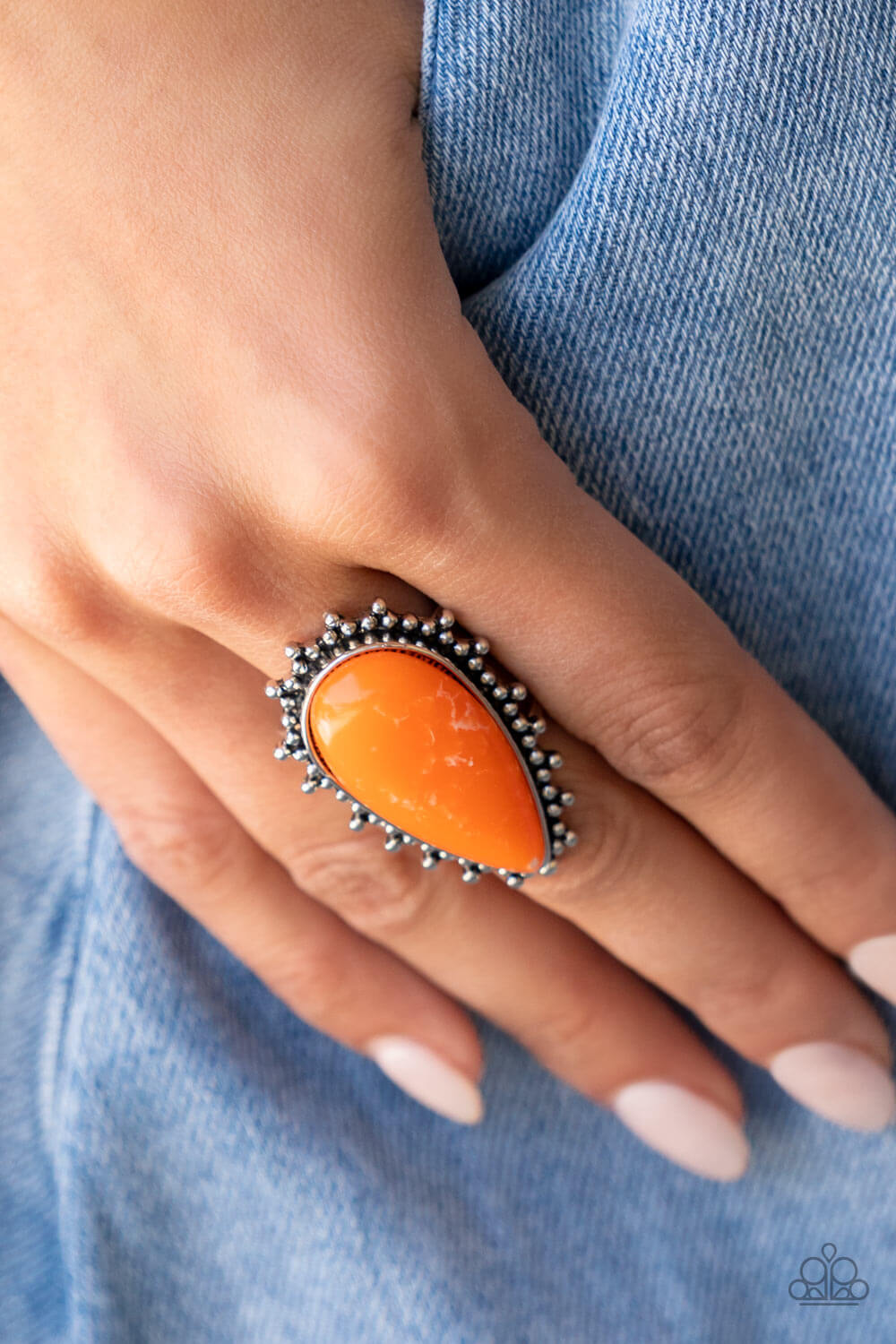 Paparazzi Accessories ❋Down-to-Earth Essence - Orange Ring❋ Flat Rate Ship $4.50❋ - Image #2