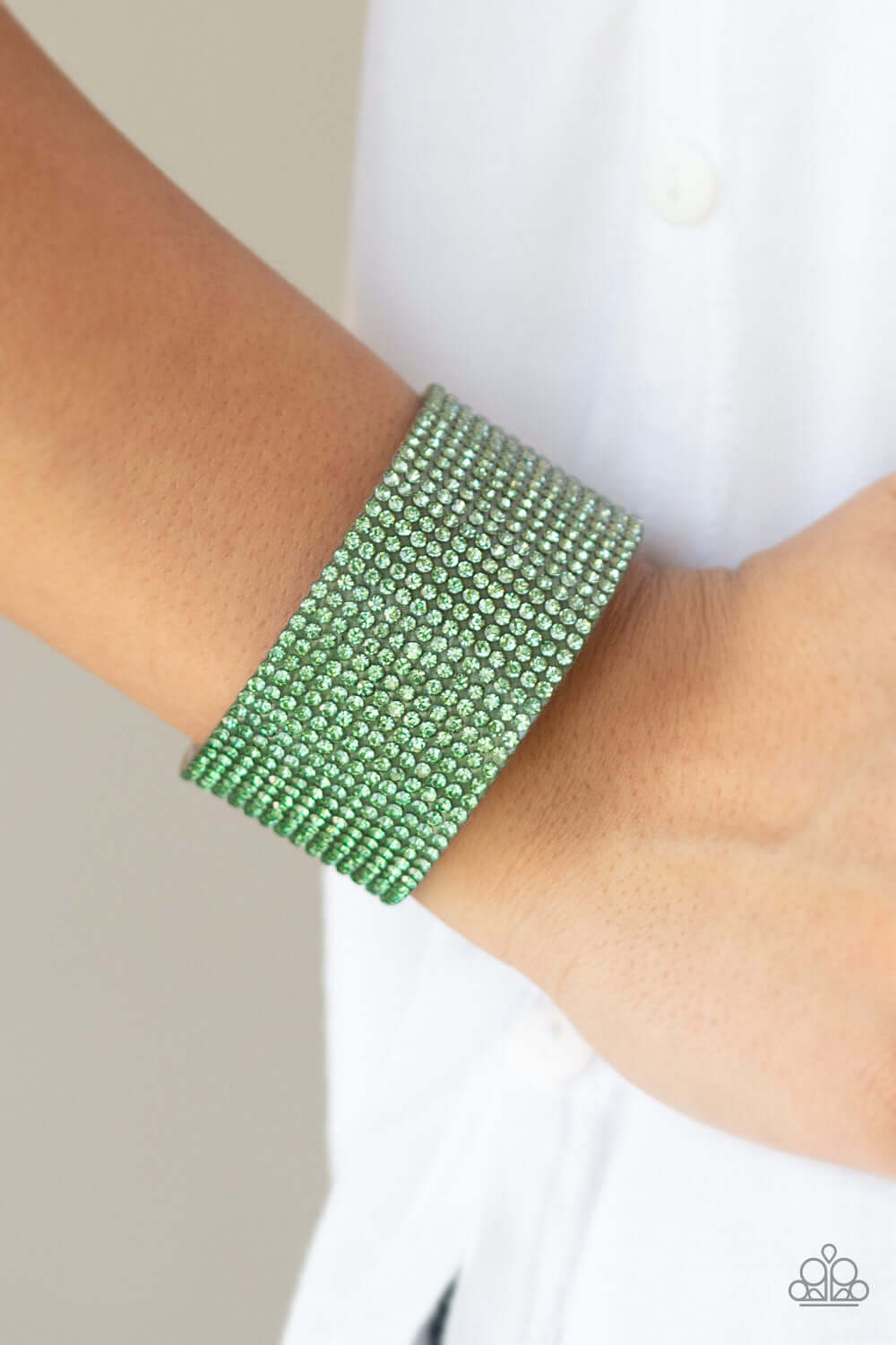 Paparazzi Accessories ✽ Fade Out - Green Bracelet✽Flat Rate Ship $4.50✽ - Image #2