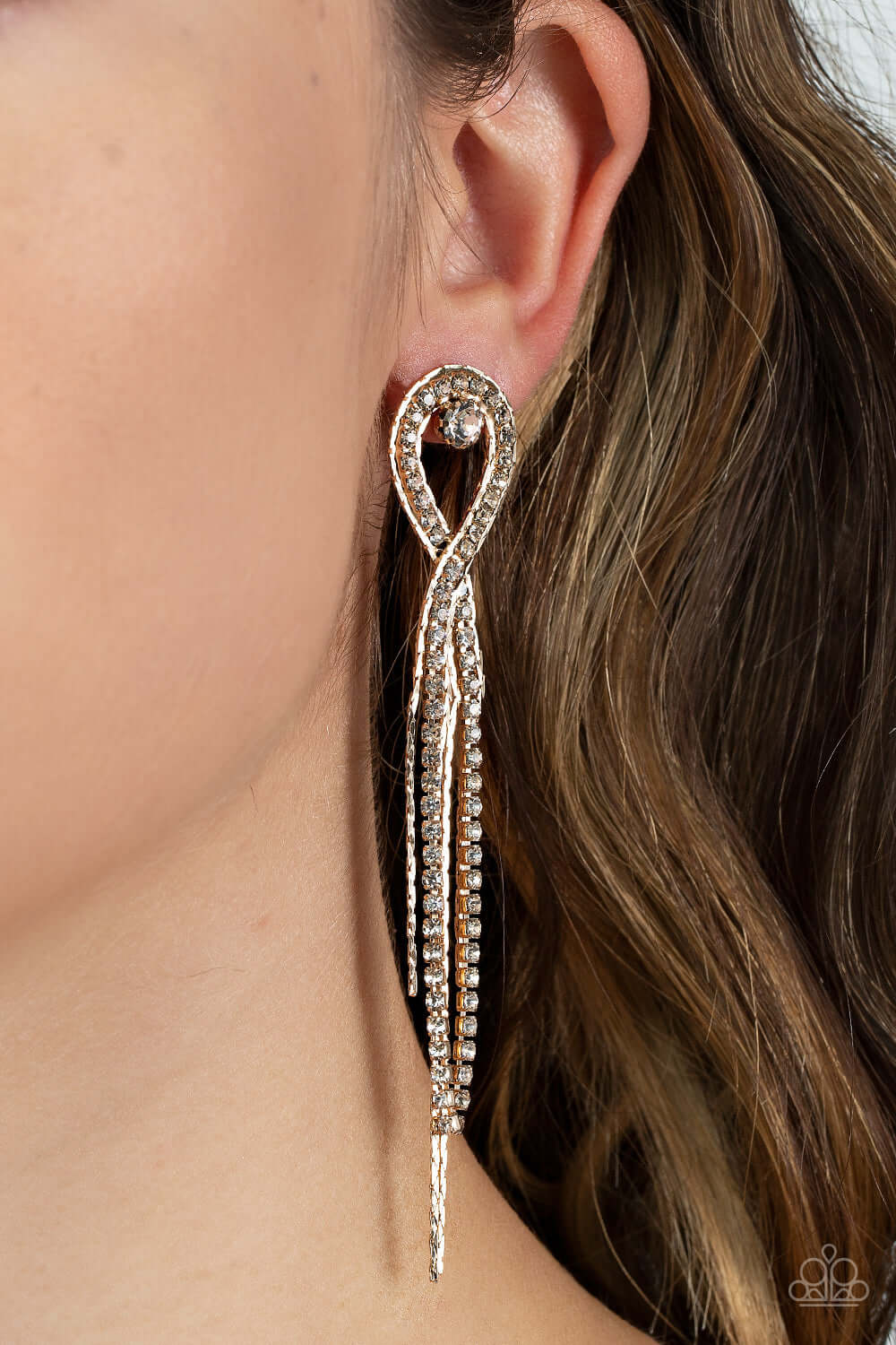 Paparazzi Accessories ❋Luxury Lasso - Gold Post Earrings❋ Flat Rate Ship $4.50❋ - Image #2