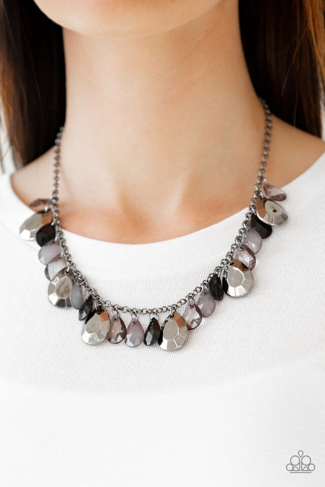 Paparazzi Accessories ✽Hurricane Season - Black Necklace✽Flat Rate Ship $4.50✽