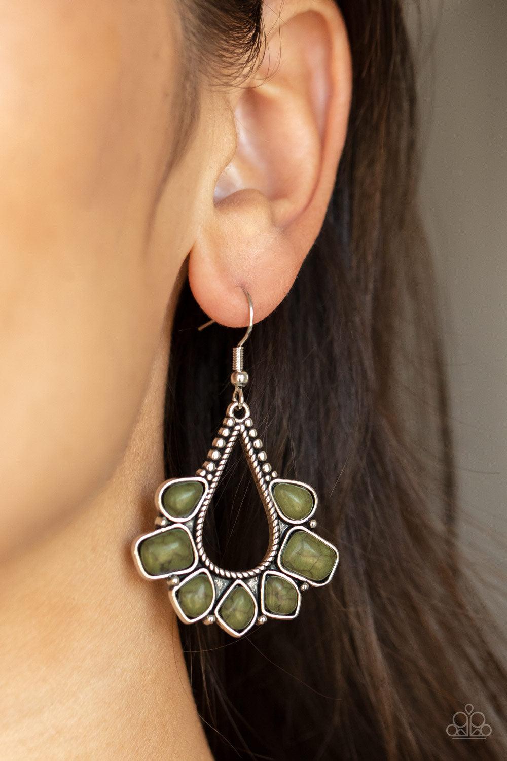 Paparazzi Accessories ❋Mesa Trek - Green Earrings❋ Flat Rate Ship $4.50❋ - Image #2