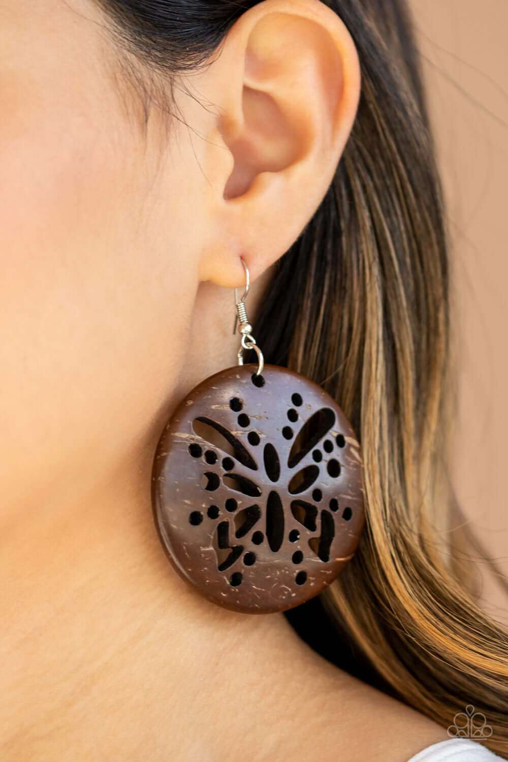 Paparazzi Accessories ✽ Bali Butterfly - Brown Earrings✽Flat Rate Ship $4.50✽ - Image #2