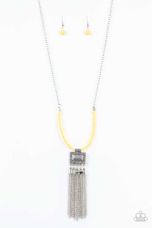 brought✽to✽you✽by✽blingflingbykat✽mayan-masquerade-yellow-necklace✽paparazzi-accessories