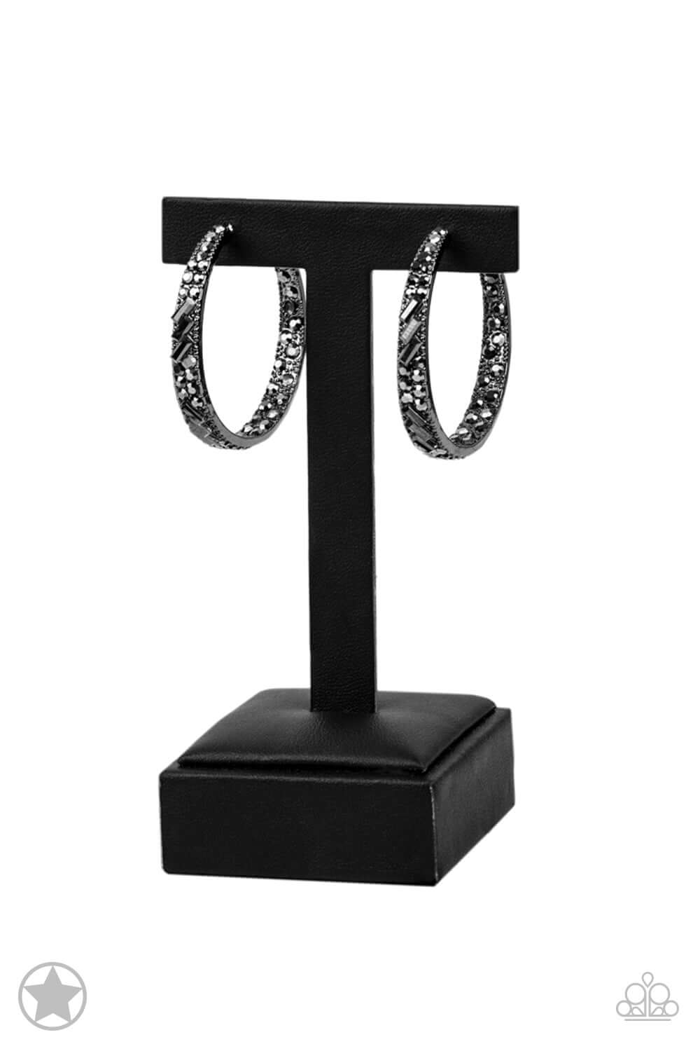 Paparazzi Accessories ✽ GLITZY By Association - Black Earrings✽Flat Rate Ship $4.50✽ - Image #4