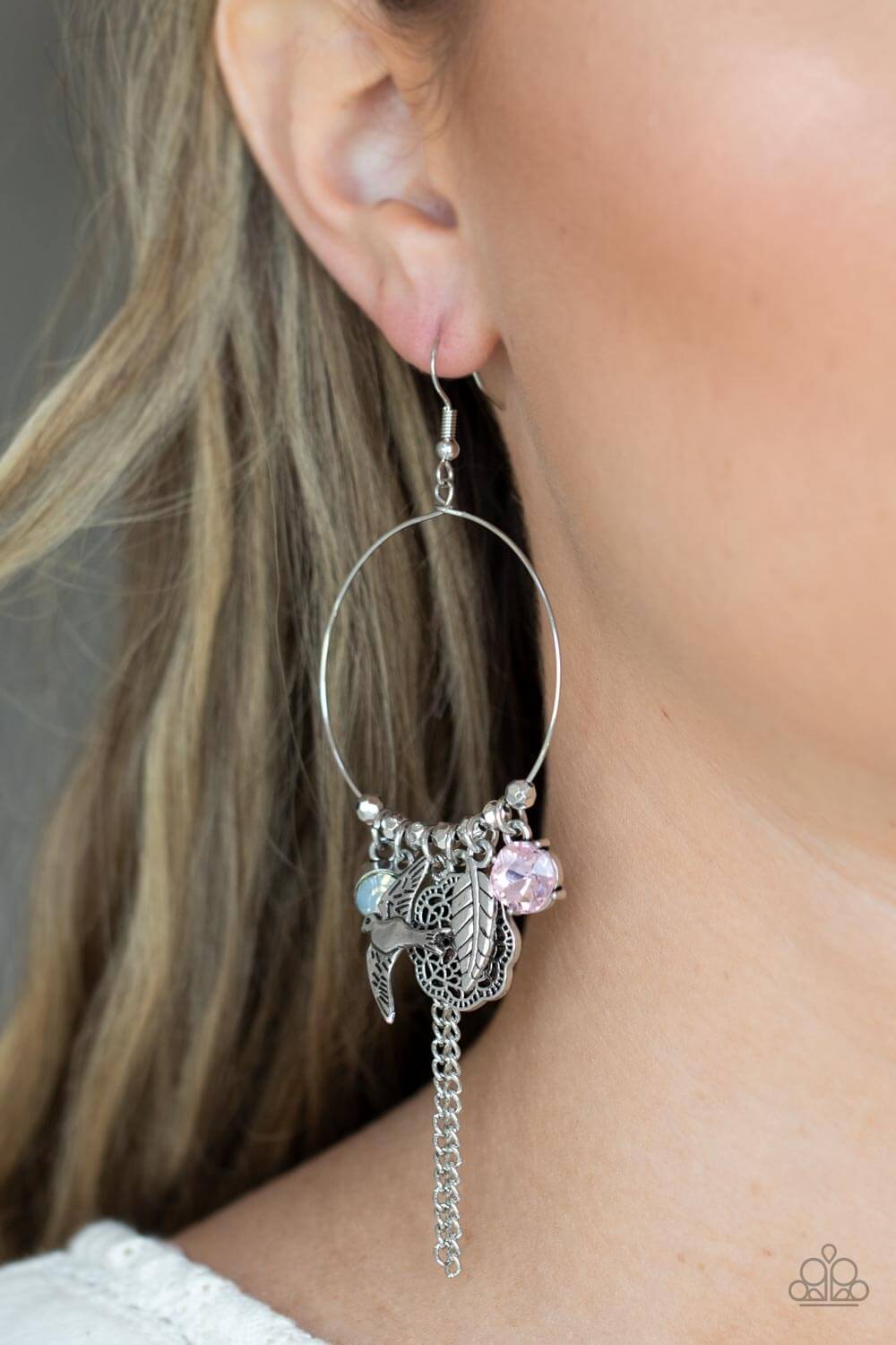 Paparazzi Accessories ❋TWEET Dreams - Pink Earrings❋ Flat Rate Ship $4.50❋ - Image #2