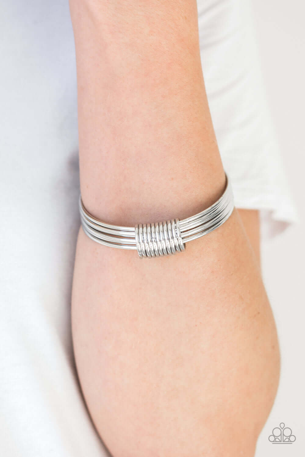 Paparazzi Accessories ✽ Full Revolution - Silver Bracelet✽Flat Rate Ship $4.50✽ - Image #2