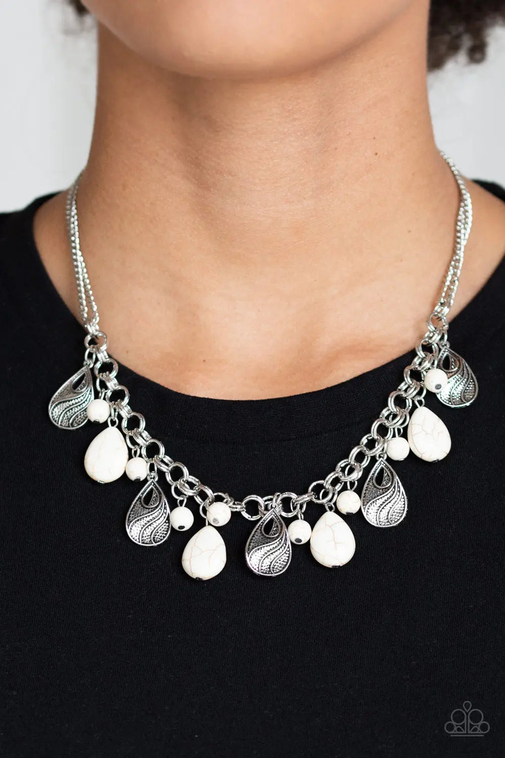 Paparazzi Accessories ✽ Terra Tranquility - White Necklace✽Flat Rate Ship $4.50✽ - Image #2