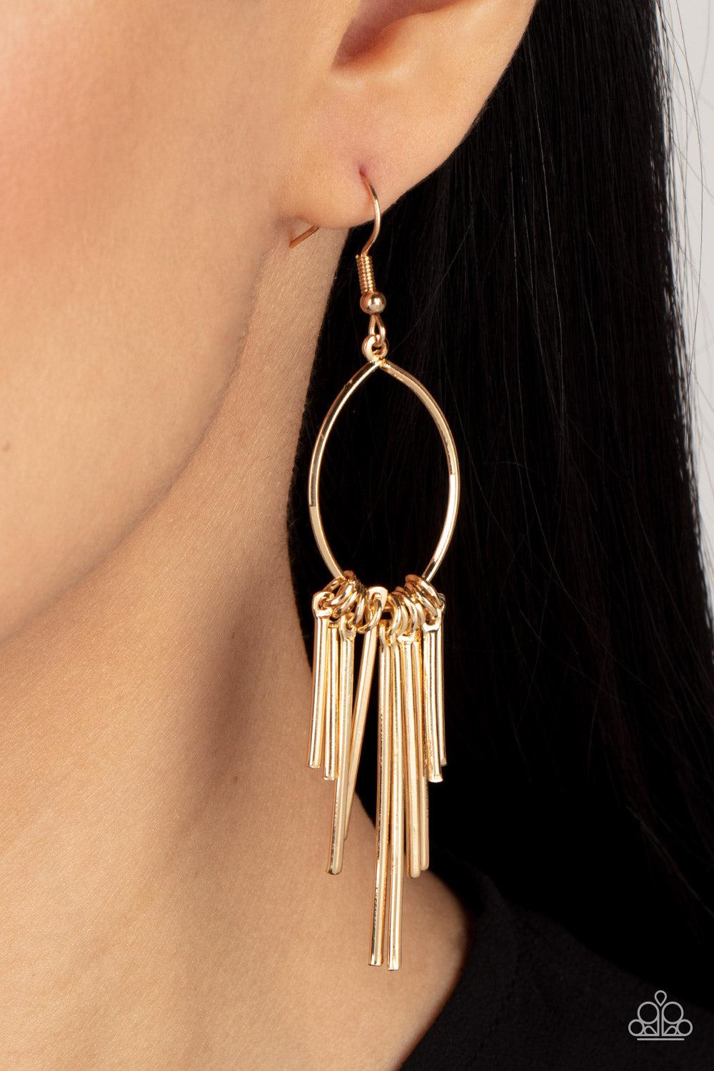 Paparazzi Accessories ❋Mood Swing - Gold Earrings❋ Flat Rate Ship $4.50❋ - Image #2