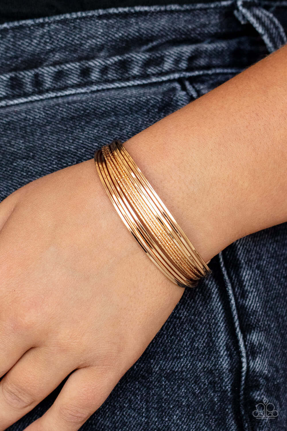 Paparazzi Accessories ❋This Girl is on WIRE - Gold Bracelet❋ Flat Rate Ship $4.50❋ - Image #2