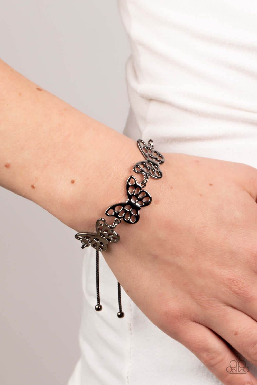 Paparazzi Accessories ❋Put a WING on It - Black Bracelet❋ Flat Rate Ship $4.50❋ - Image #2