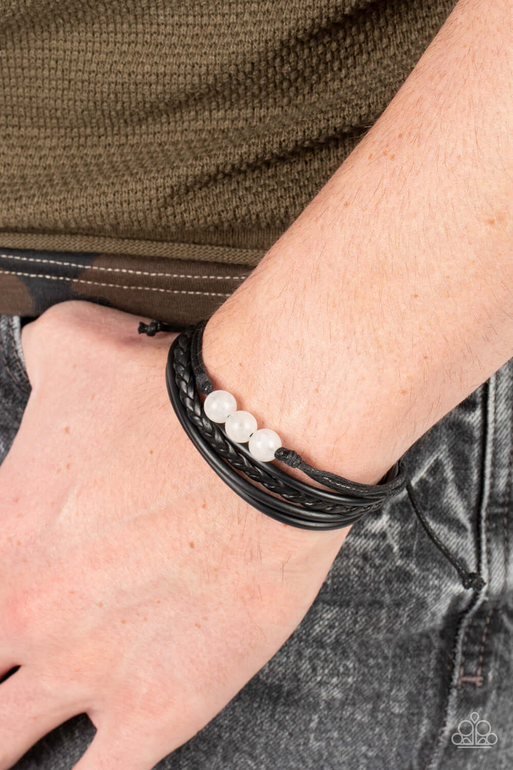 Paparazzi Accessories ❋Rest Easy - White Bracelet❋ Flat Rate Ship $4.50❋ - Image #2