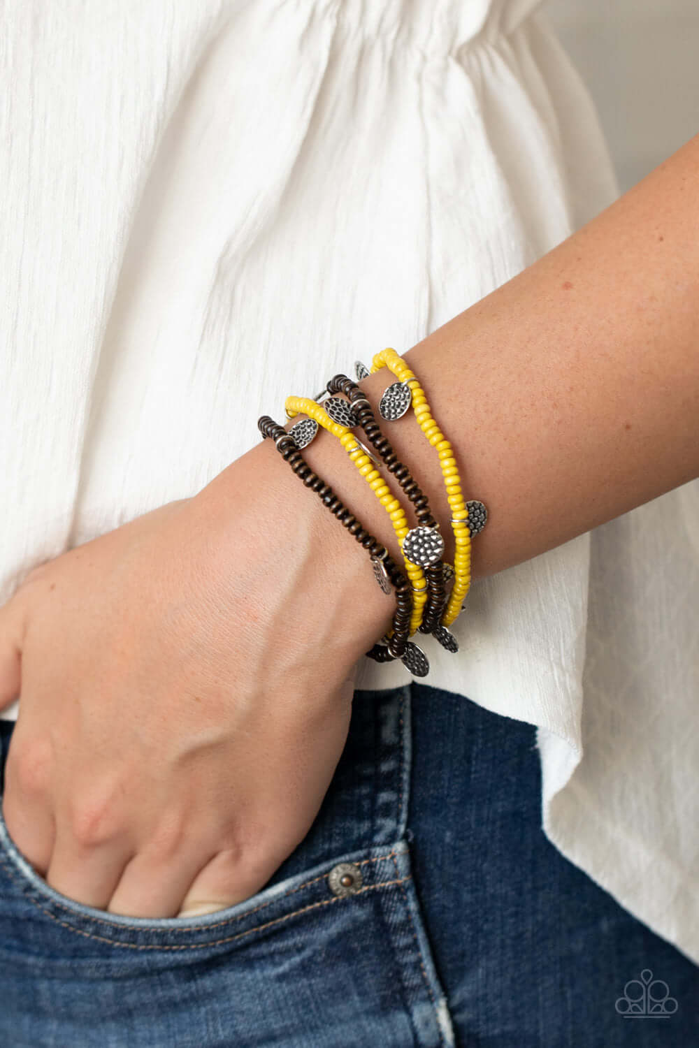 Paparazzi Accessories ❋WOODnt Count It - Yellow Bracelet❋ Flat Rate Ship $4.50❋ - Image #2