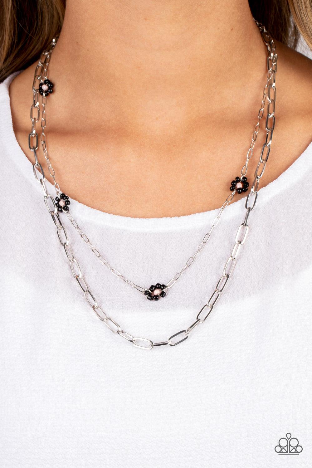 Paparazzi Accessories ❋Bold Buds - Black Necklace❋ Flat Rate Ship $4.50❋ - Image #2