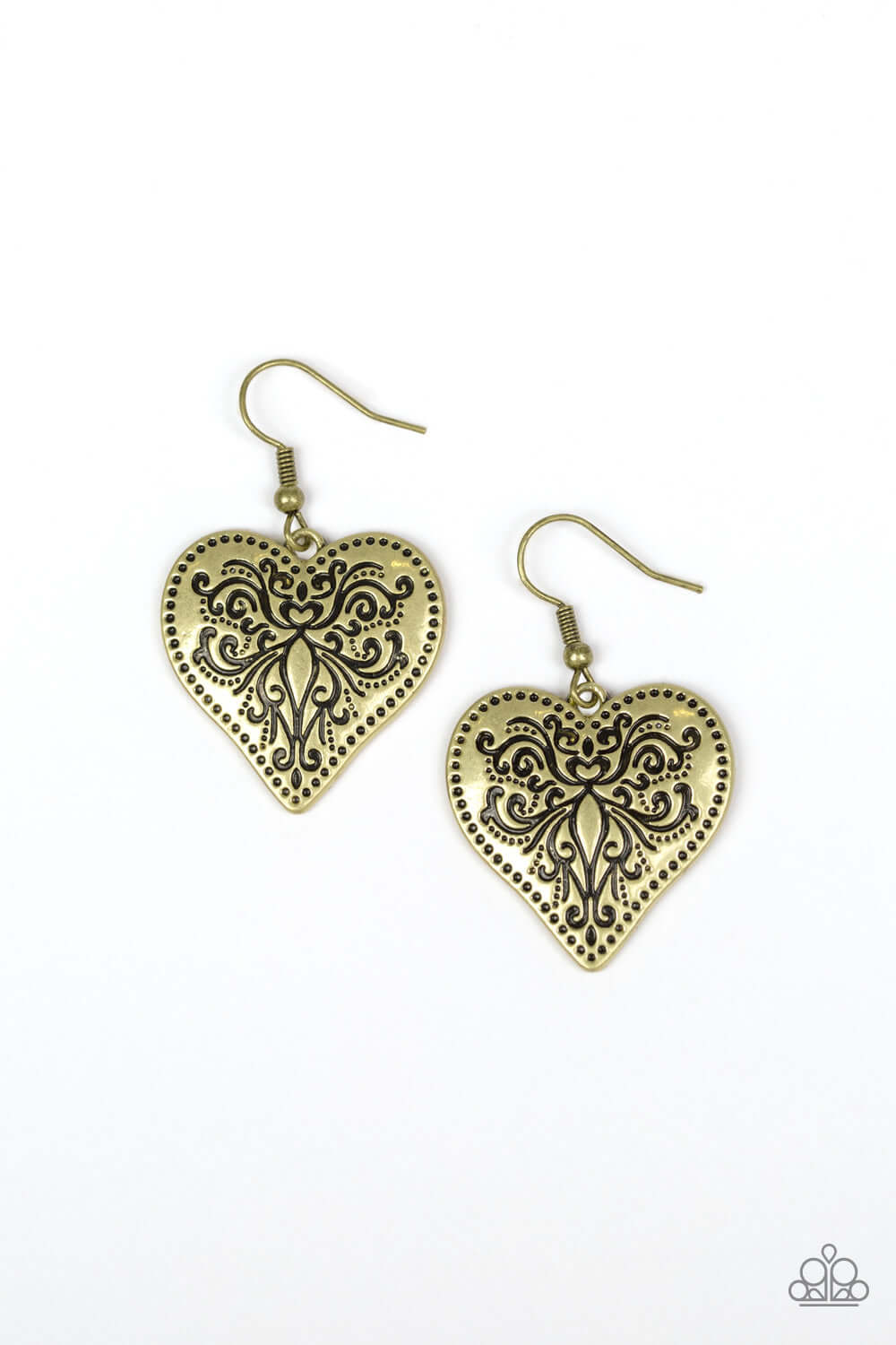 brought✽to✽you✽by✽blingflingbykat✽western-heart-brass-earrings✽paparazzi-accessories