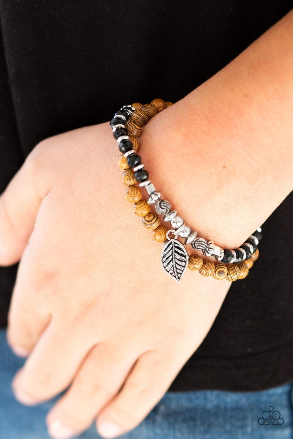 Paparazzi Accessories ✽ Wonderfully Woodland - Black Bracelet✽Flat Rate Ship $4.50✽ - Image #2