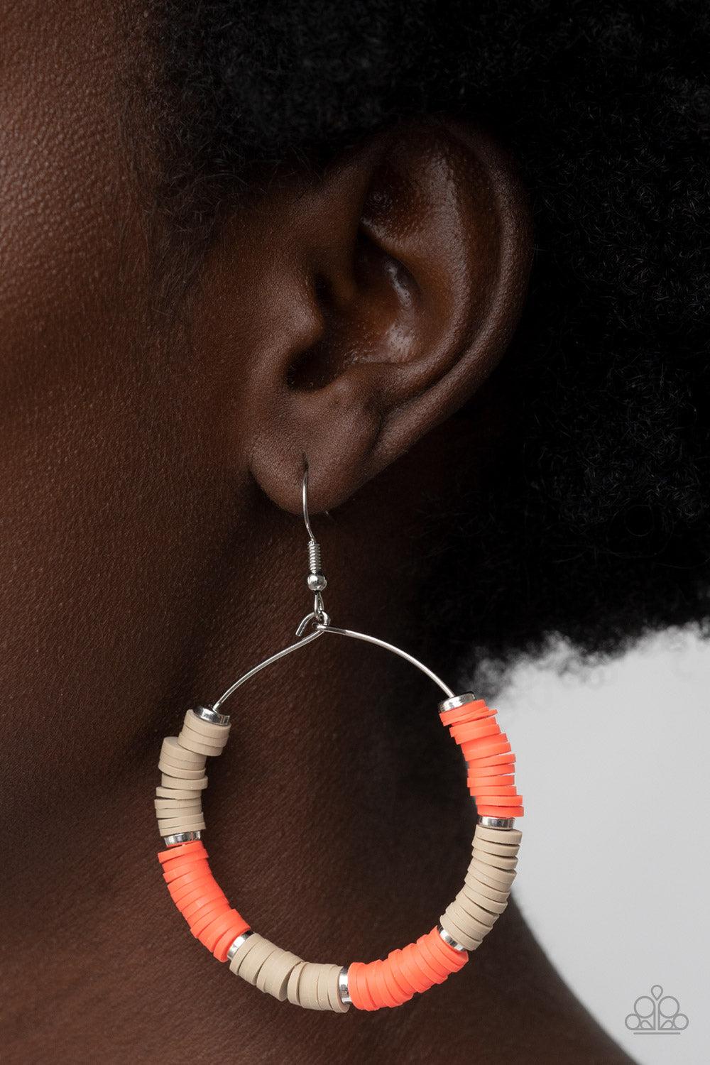 Paparazzi Accessories ❋Skillfully Stacked - Orange Earrings❋ Flat Rate Ship $4.50❋ - Image #2