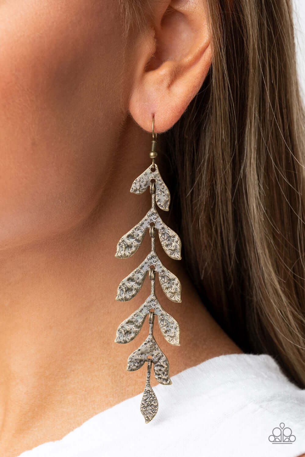 Paparazzi Accessories ❋Lead From the FROND - Brass Earrings❋ Flat Rate Ship $4.50❋ - Image #2