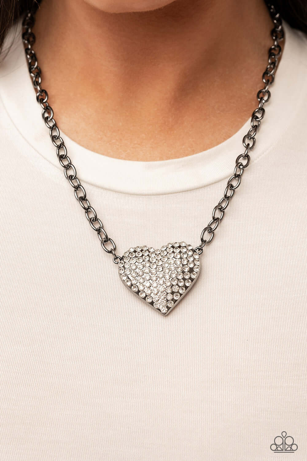 Paparazzi Accessories ❋Heartbreakingly Blingy - Black Necklace❋ Flat Rate Ship $4.50❋ - Image #2