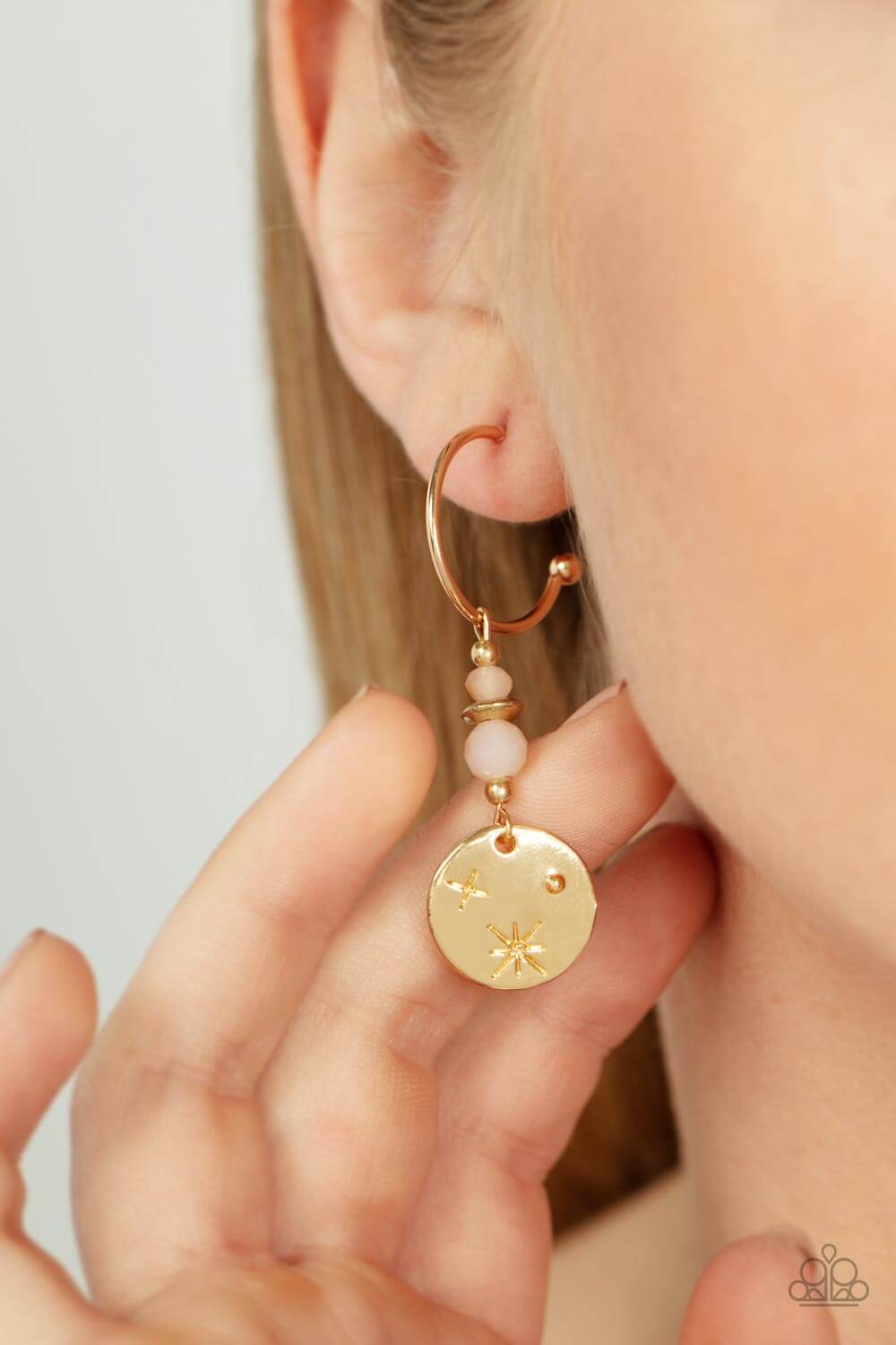 Paparazzi Accessories ❋Artificial STARLIGHT - Gold Earrings❋ Flat Rate Ship $4.50❋ - Image #2