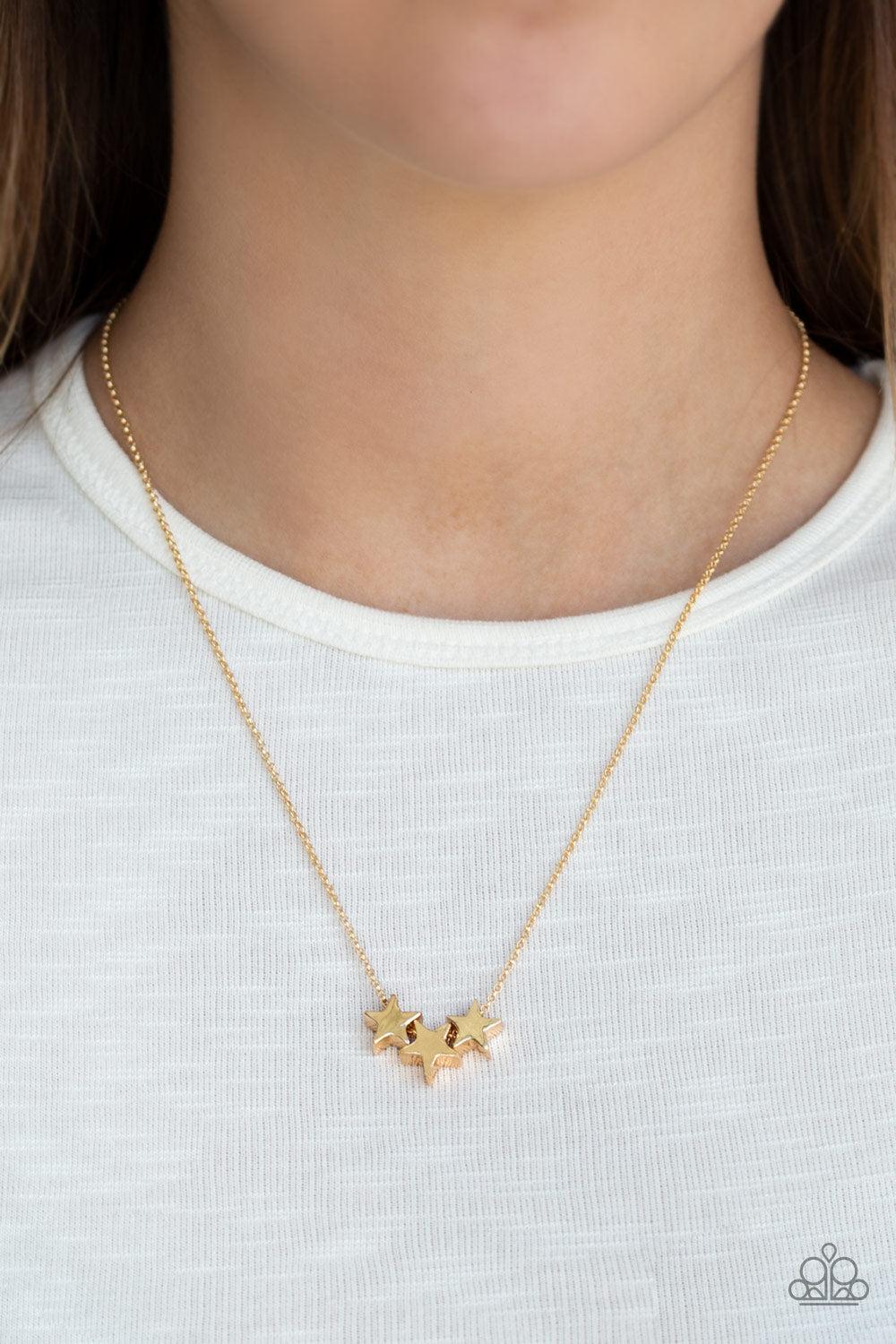 Paparazzi Accessories ✽ Shoot For The Stars - Gold Necklace✽Flat Rate Ship $4.50✽ - Image #2