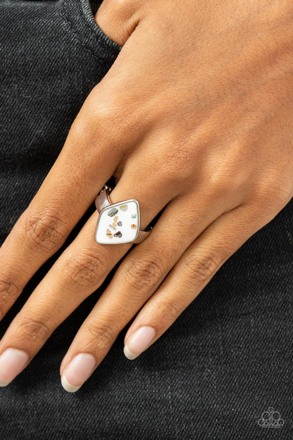 Paparazzi Accessories ❋Stellar Shores - White Ring❋ Flat Rate Ship $4.50❋ - Image #2