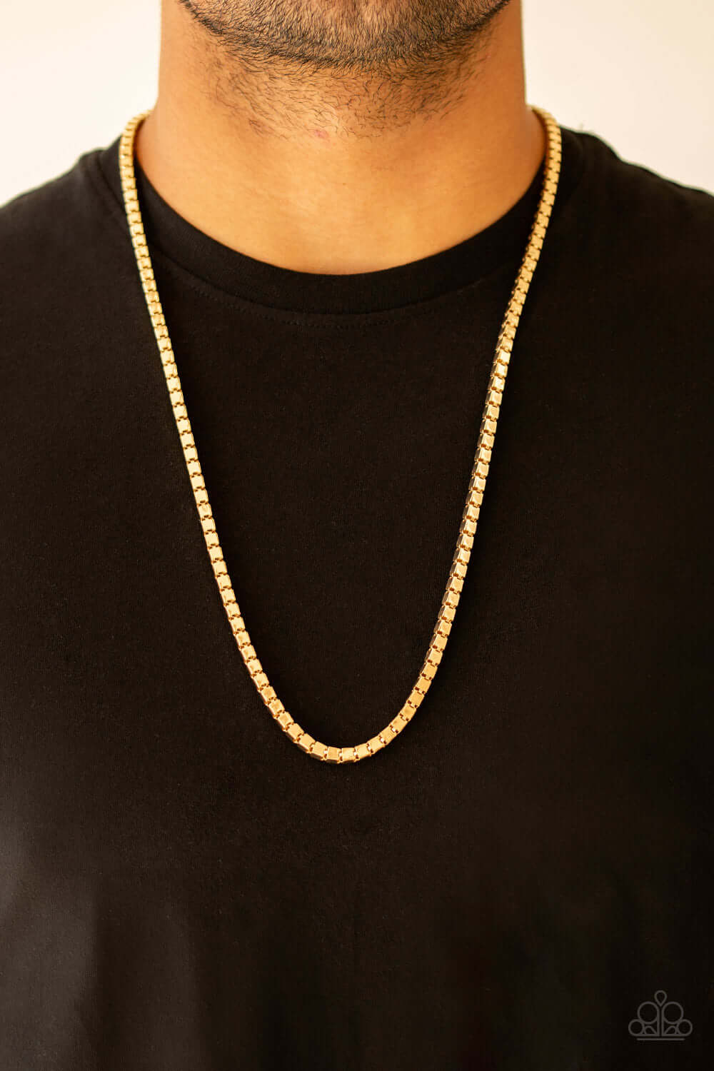 Paparazzi Accessories ✽ Boxed In - Gold Mens Necklace✽Flat Rate Ship $4.50✽