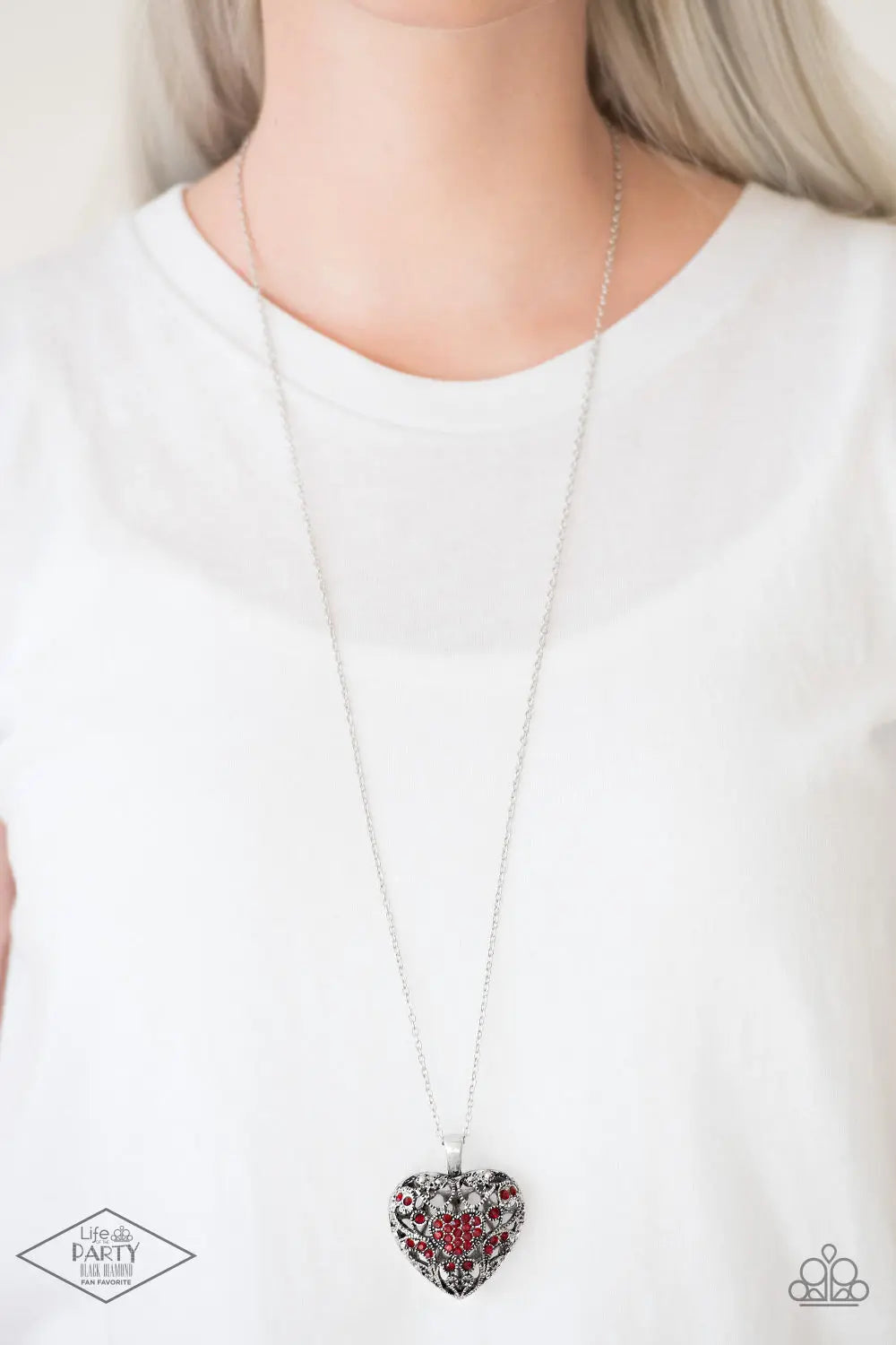 Paparazzi Accessories ✽ Heartless Heiress - Red Necklace✽Flat Rate Ship $4.50✽ - Image #2