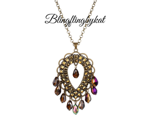 Paparazzi Accessories ✽ Teasable Teardrops - Brass Multi Necklace ✽ Flat Rate Ship $4.50✽ - Image #3