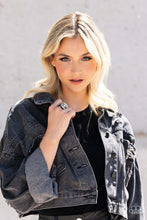Load image into Gallery viewer, Paparazzi Accessories ❋Daringly Deco - Black Ring❋ Flat Rate Ship $4.50❋ - Image #3
