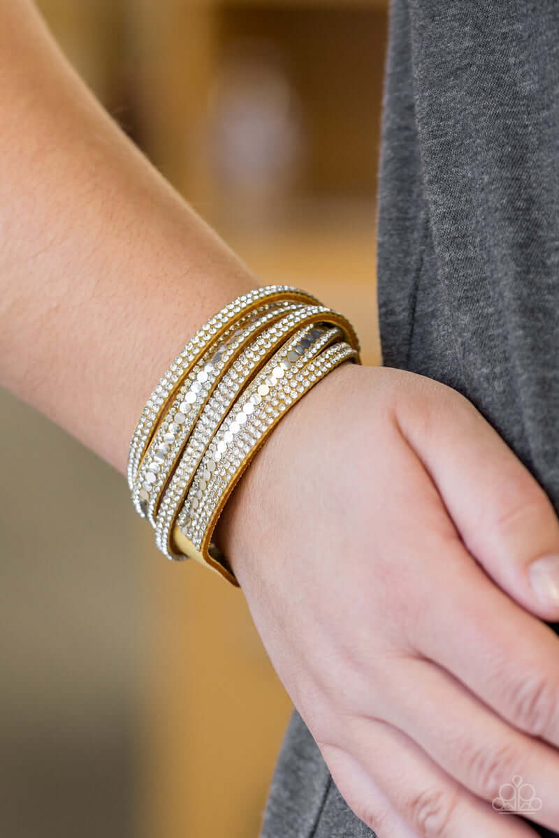 Paparazzi Accessories ❋Rock Star Attitude - Yellow Bracelet❋ Flat Rate Ship $4.50❋ - Image #2