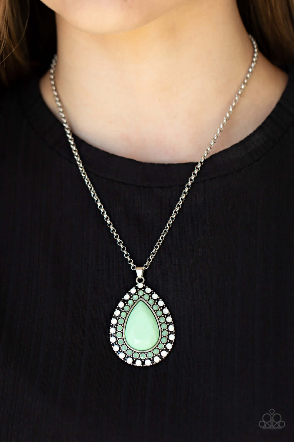Paparazzi Accessories ❋DROPLET Like Its Hot - Green Necklace❋ Flat Rate Ship $4.50❋ - Image #2