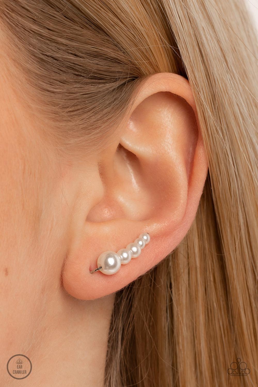Paparazzi Accessories ❋Dropping into Divine - White Post Earrings❋ Flat Rate Ship $4.50❋ - Image #2