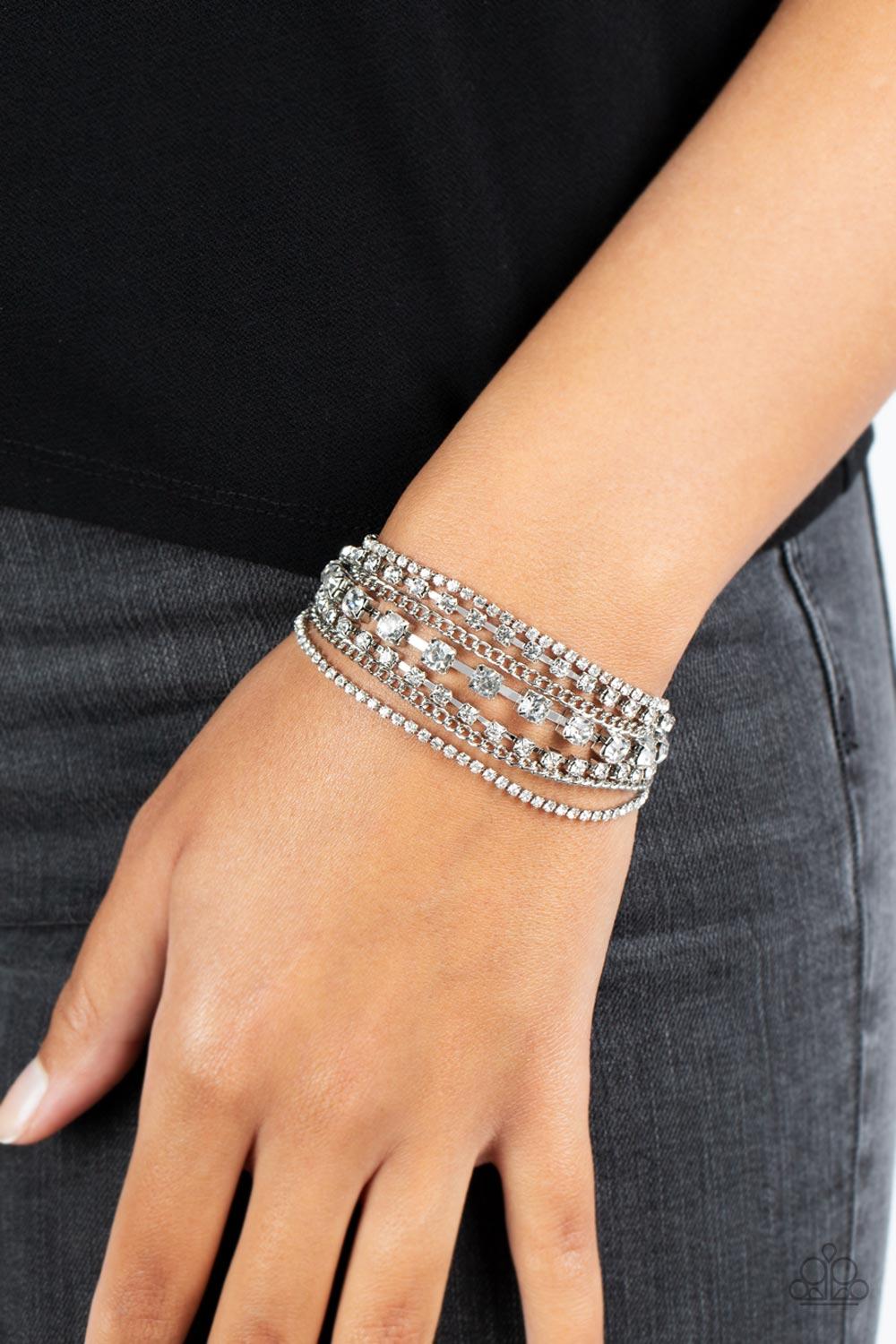 Paparazzi Accessories ❋Interstellar Interlude - White Bracelet❋ Flat Rate Ship $4.50❋ - Image #2