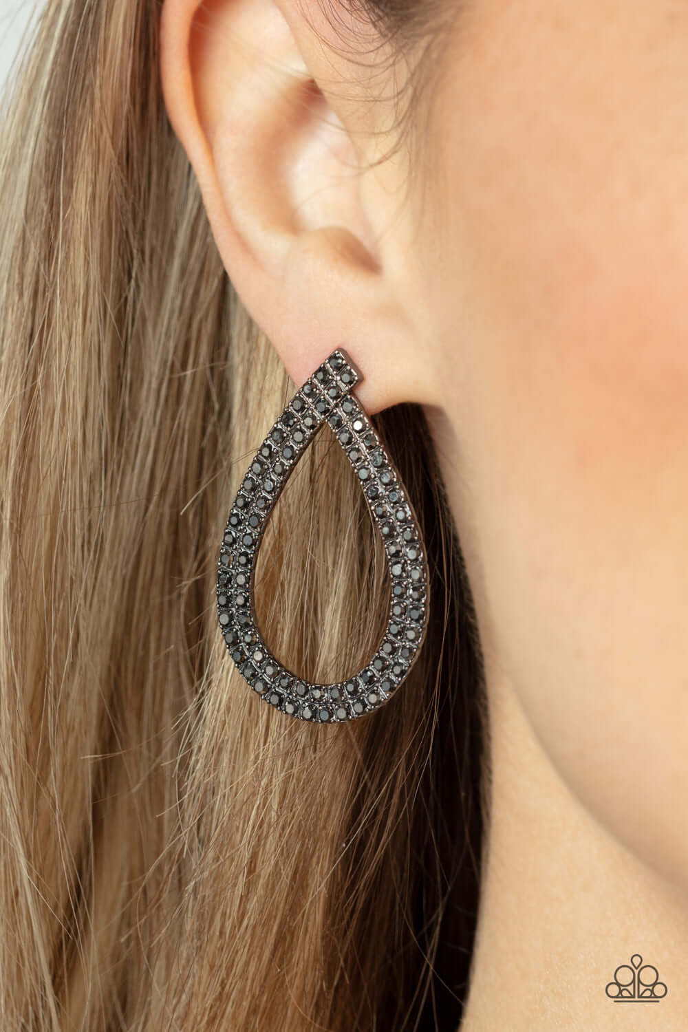 Paparazzi Accessories ❋Diva Dust - Black Post Earrings❋ Flat Rate Ship $4.50❋ - Image #2